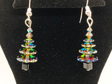 Load image into Gallery viewer, Swarovski Crystal Christmas Tree Earrings
